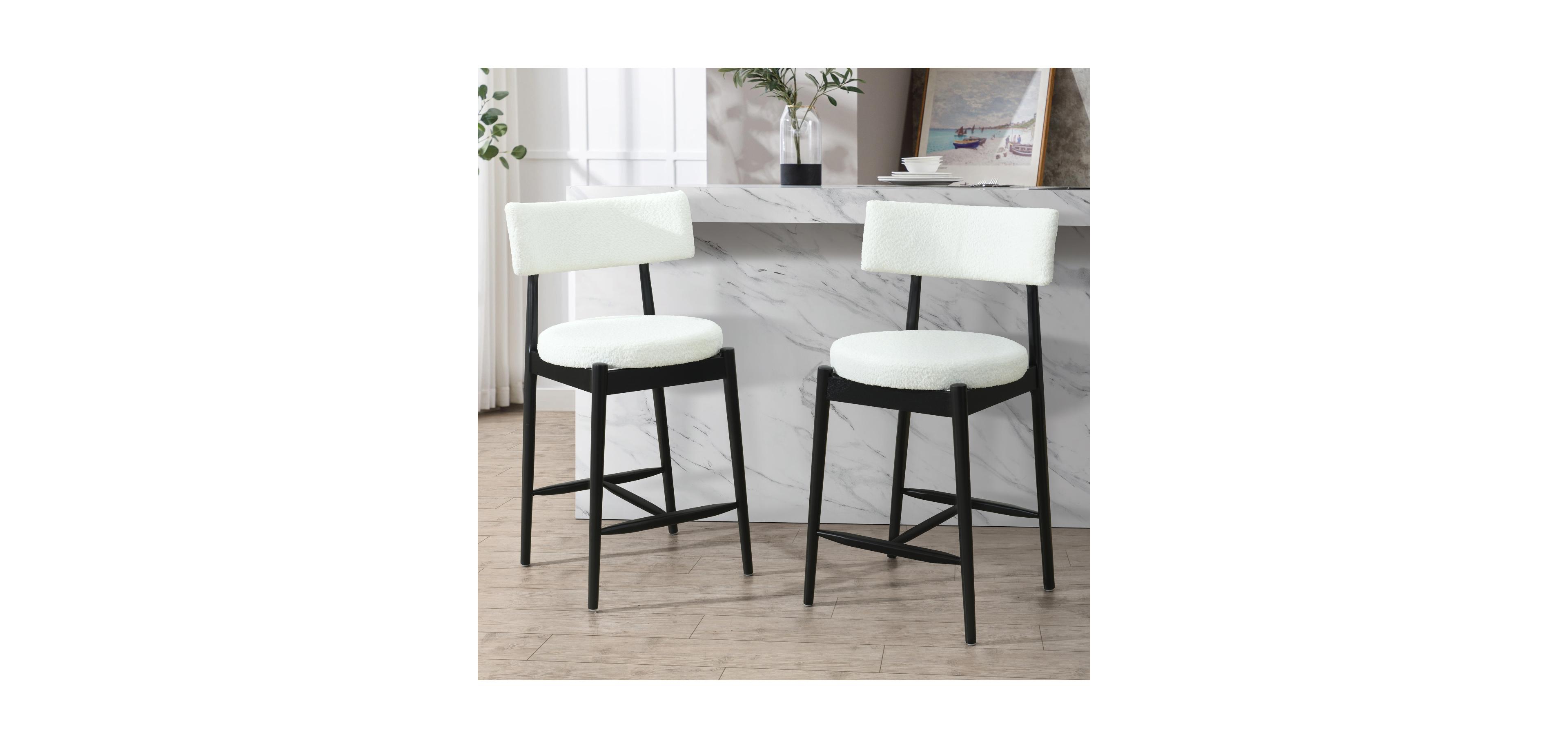 Streamdale Furniture Mid Century Modern Counter Stool (Sets of 2)