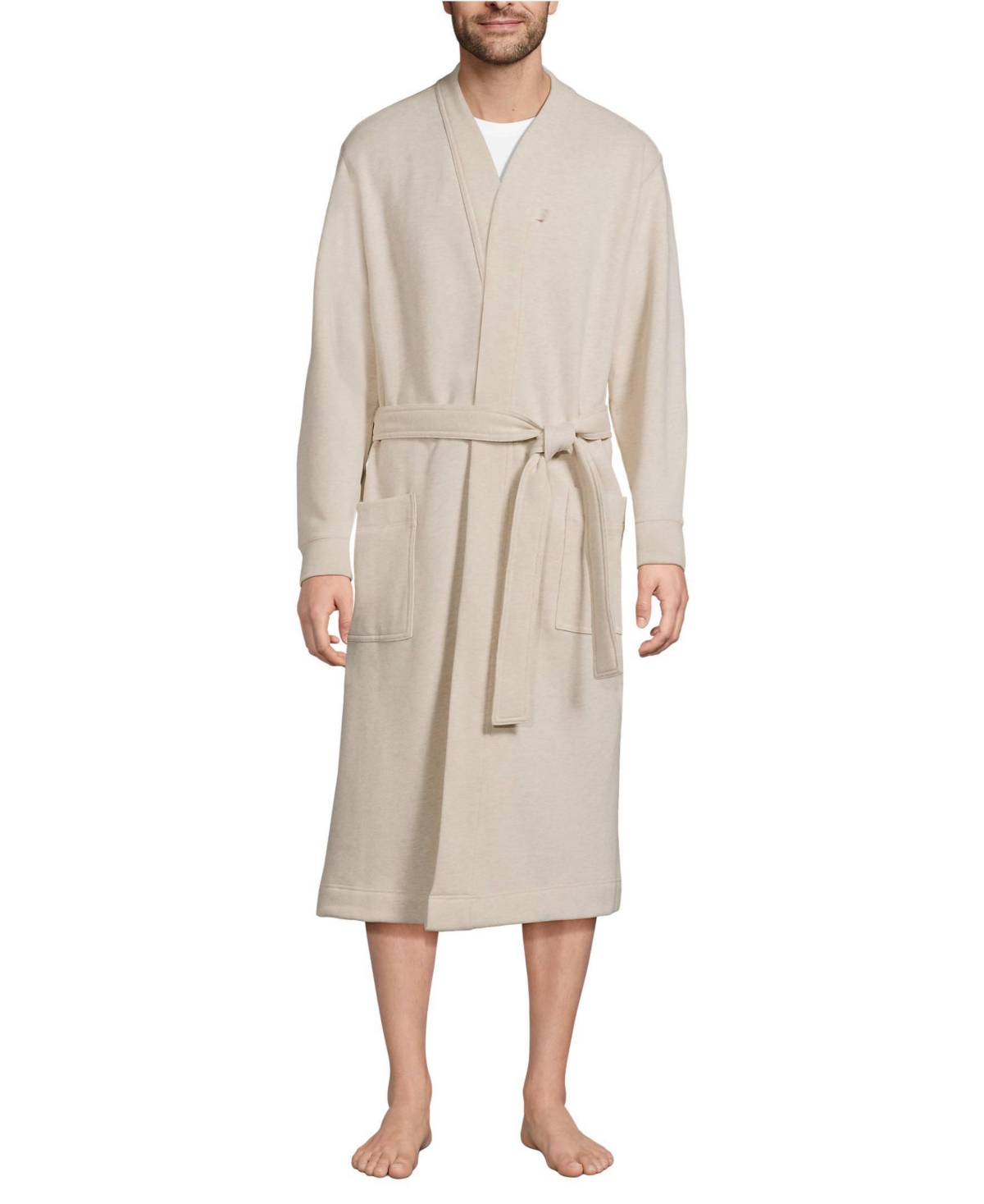 Lands' End Men's Serious Sweats Calf Length Robe
