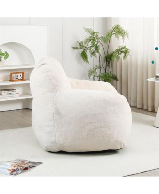 Bean Bag Sofa with Armrests High-Density Foam Stuffed Lazy Sofa for Adults Removable Cover