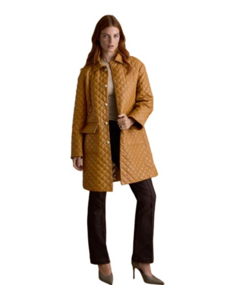 Женские куртки Furniq UK Quilted Leather Coat