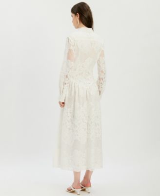 Women's Agatha Lace Collared Shirt Dress