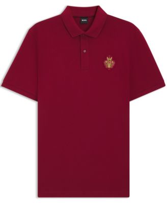 Men's Cotton-Piqu&eacute; Logo Artwork Polo Shirt