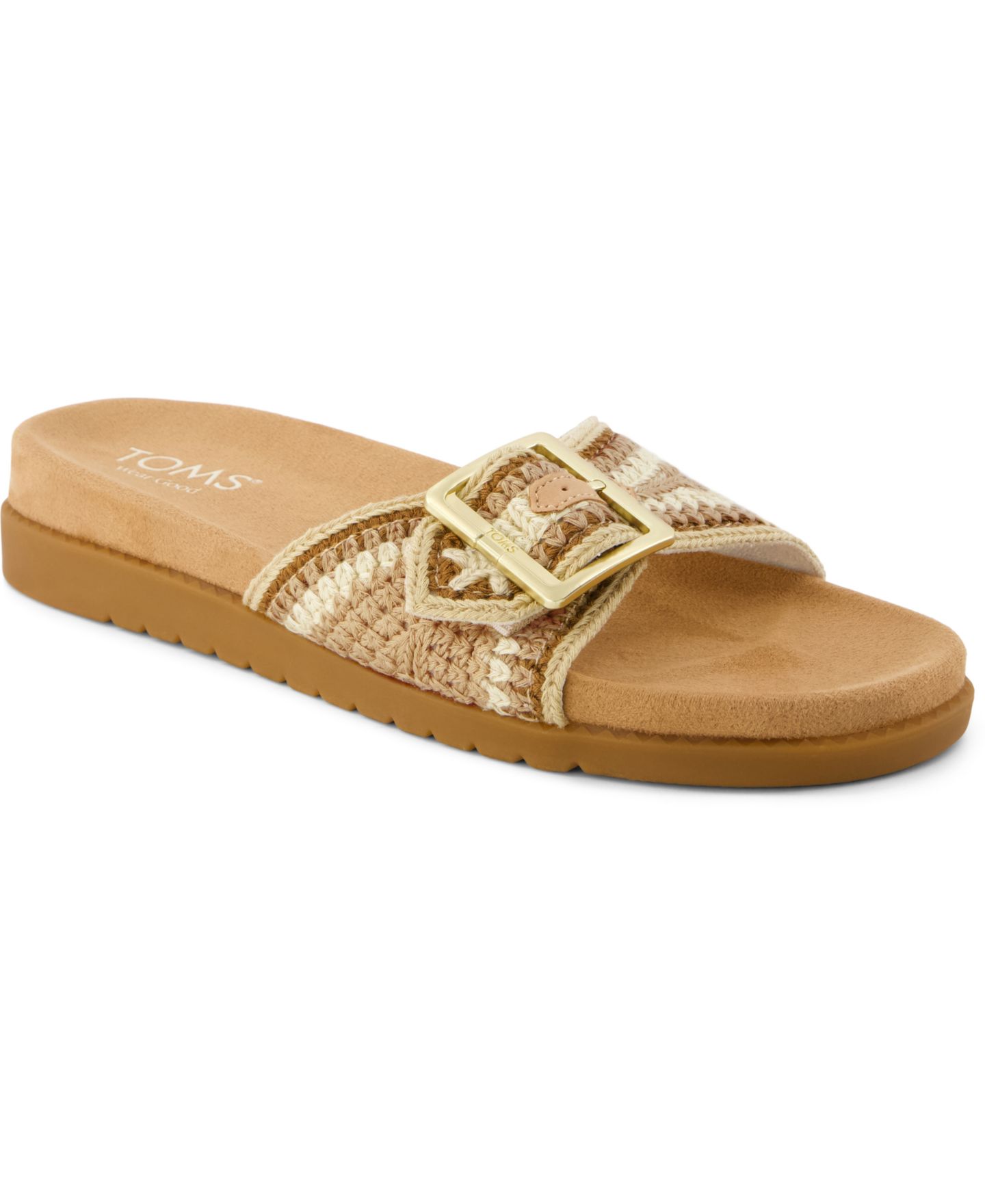 Женские сандалии TOMS Marin Slip-On Slide, цвет: Миндальный разноцветный — фото 1
