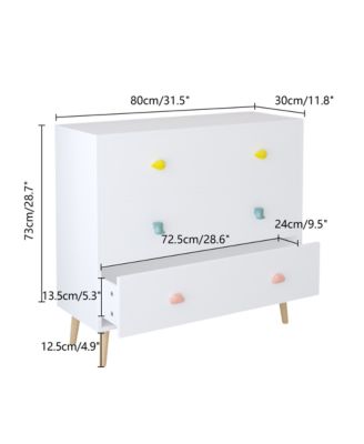 Streamdale Kids 3 Drawer Dresser, Nightstand