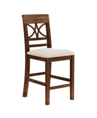  6-Piece Wooden Counter Dining Set with Bench & Storage