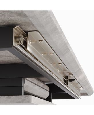 Extendable Dining Table Set for 6-8 with Upholstered Chairs