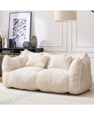 Streamdale Plush Beanbag Sofa with Foam Core for Two