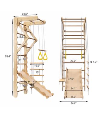 Toddler Climbing Toys Indoor Kids Pikler Triangle Set Foldable Indoor Ladder Climbing Gym Climber