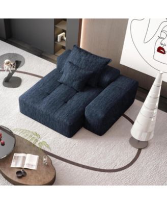 Modern Chenille Modular Sectional Sofa with Pillows