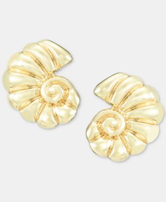 Shell Button Earrings
