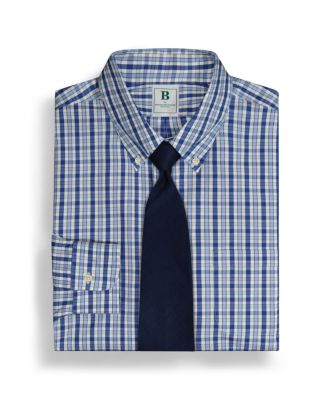 Men's Regular-Fit Check Pinpoint Dress Shirt