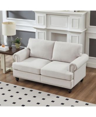 59.5" Modern Beige Loveseat