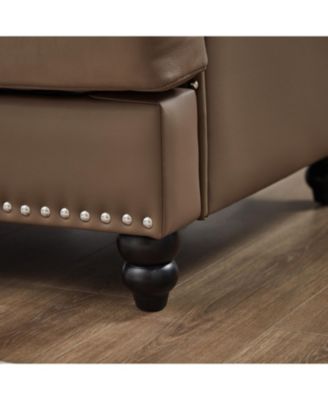 Streamdale Modern Classic Brown Leather 2+3 Seater Sofa Set