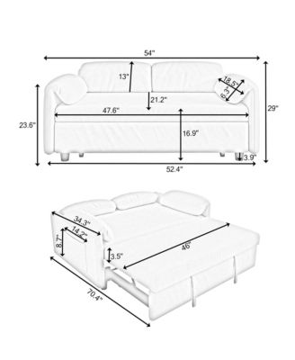 Streamdale Yellow Velvet Sofa Bed - Converts to Retractable Bed