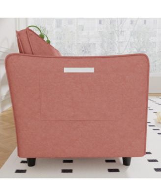 107.8" 3 Seater L-Shaped Sofa Couch with Ottoman & Pockets