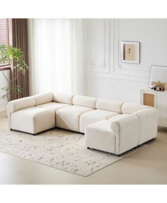 Streamdale  Furniture  Evelyn 114" 6-Piece U-Shaped Modular Sectional Sofa