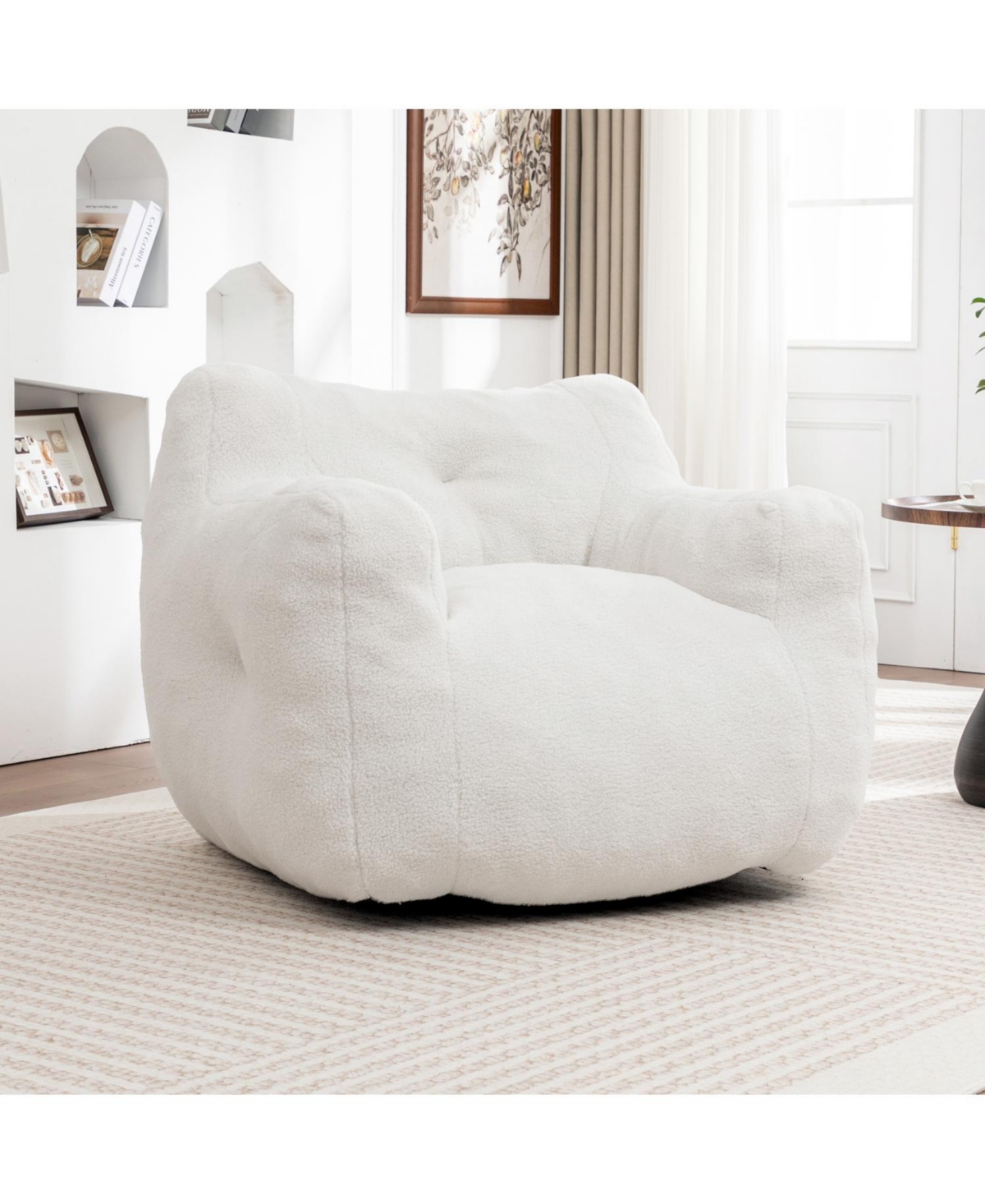 Streamdale Furniture Bean Bag Sofa Chair with Armrests, High-Density Foam, Comfy for Living Room/Bedroom