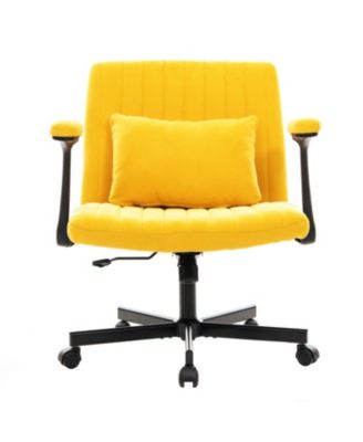 Streamdale  Linen Ergonomic Office Chair with Wheels