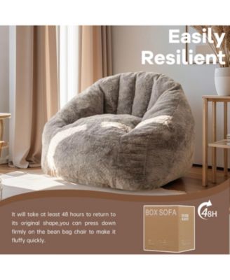 Armrest Bean Bag Chair - High-Density Foam, Comfortable Sofa for Living Room