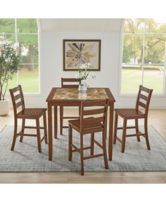 5-Piece Retro Dining Table & Chairs Set