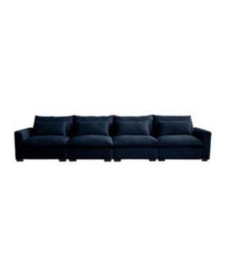 4 Seater Corduroy Couch with 4 Pillows