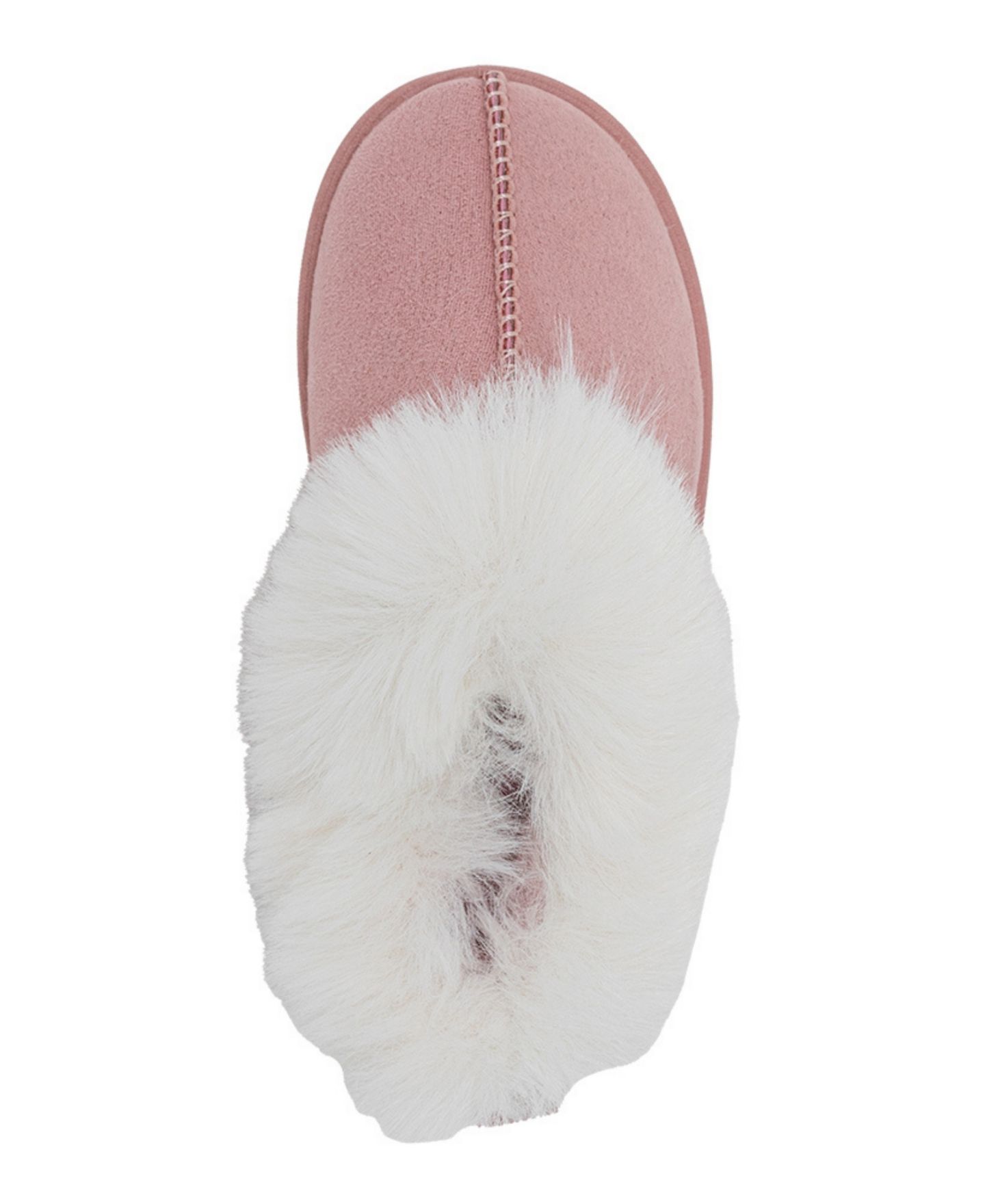 Тапочки Bebe Microsuede Faux Fur Slip-On Slippers with Rhinestone Logo для девочек-малышей, цвет: Пудровый — фото 8