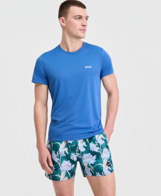 BOSS by Men's Short-Sleeve Rashguard Swim Shirt