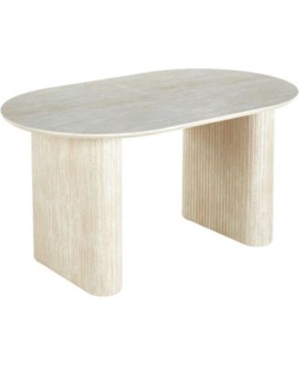 MDF Pedestal Dining Table - Modern Style for 4-6