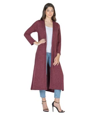 Women's Knit Three Quarter Bell Sleeve Open Cardigan Sweater