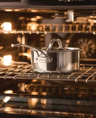 EverLast Stainless Steel Covered Tri-Ply Clad, 3QT Covered Stock and Saucepan