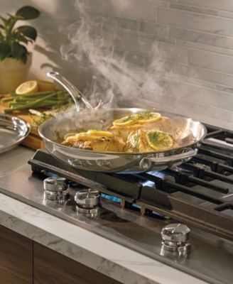 EverLast Stainless Steel 12.5" Tri-Ply Clad Covered Frying Pan