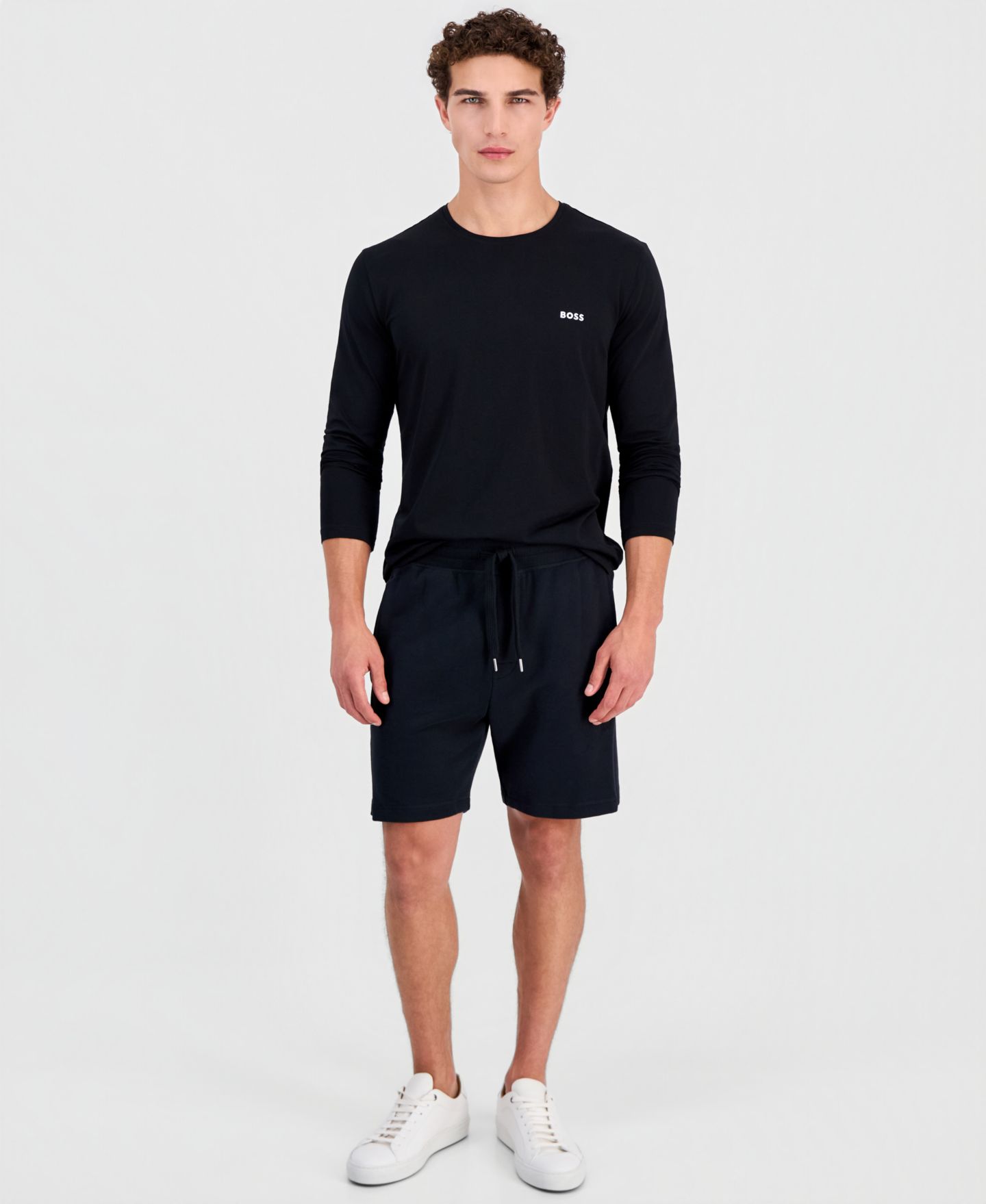 Мужская рубашка BOSS Mix & Match Long Sleeve, цвет: Чёрный — фото 2