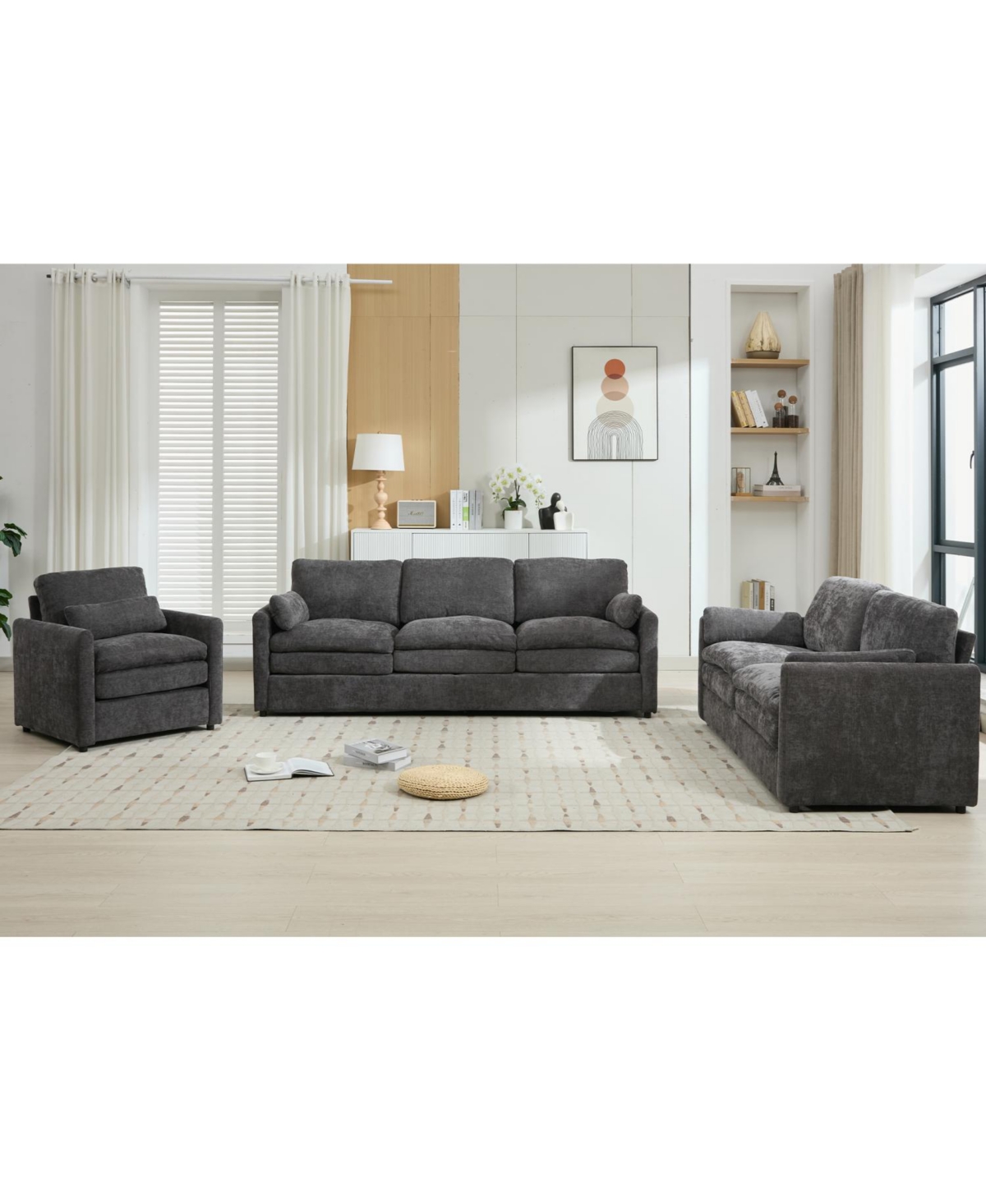 Streamdale Furniture Cozy Upholstered Cloud Sofa Set