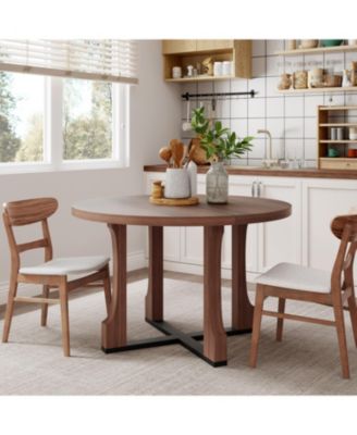 48" Round Farmhouse Dining Table - Seats 4