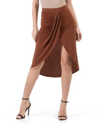 Women's Solid Color Knee Length Tulip Skirt