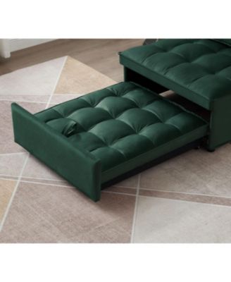 Sleeper Sofa Bed with Adjustable Backrest (GREEN