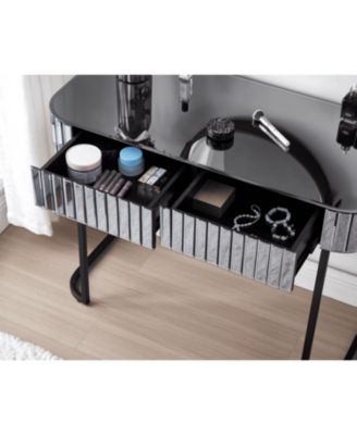 + Vanity Table + Stainless Steel + Mirrored + Drawers