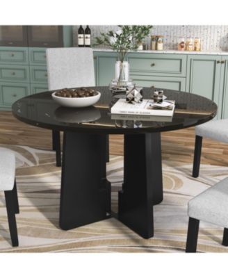 Streamdale Round Dining Table for 4, Modern Kitchen Dining Table, 43 Inch Round Dining Table for Kitchen Living Room
