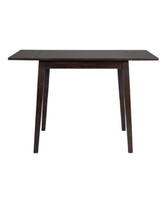  Extendable Dining Table (29"-45") for 4, Folding Kitchen Table with Rubberwood Legs