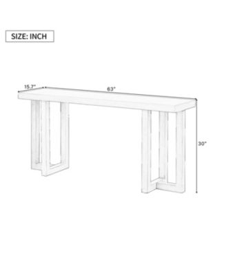 Geometric Console Table - Pine Legs