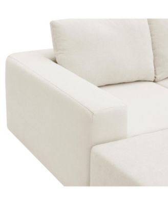 Modular U-Shaped Chenille Sectional Sofa with Ottomans