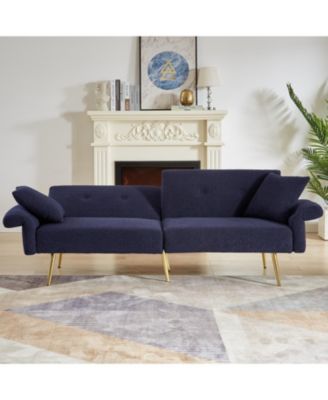 Teddy Upholstered Loveseat Sleeper Sofa - Dark Blue