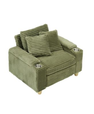 Green Corduroy Sofa Set w/ Storage