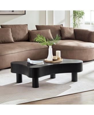 Modern Wooden Drum Coffee Table