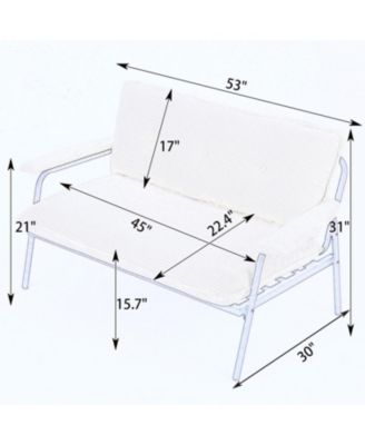 Pink 53-inch Sofa Small Apartment Living