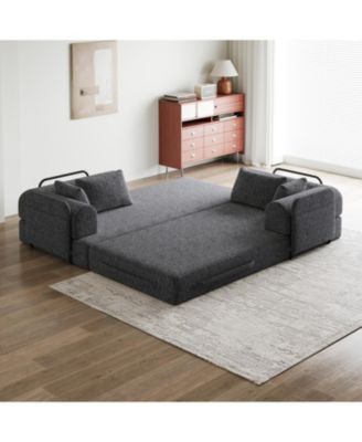 Streamdale 78.7" Convertible Sleeper Sofa Bed with Pillow & Side Pocket