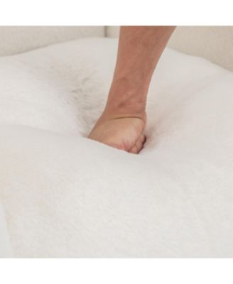 Comfy Faux Fur Bean Bag Chair w/ Footstool