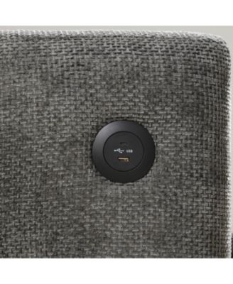 Tufted Chenille Armchair with Charger & Wide Seat