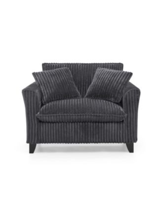 Streamdale Gray Corduroy Lazyman Sofa Chair