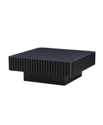 Streamdale 35" Modern Drum Coffee Table - Black